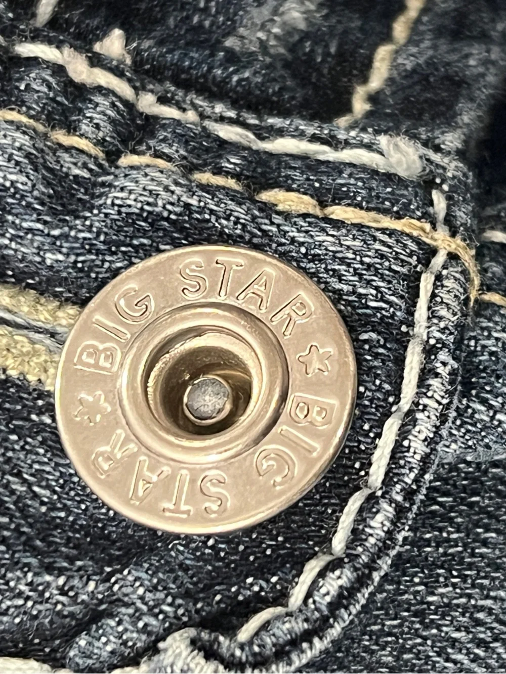 Big Star Pioneer Jeans 32XL Boot Cut Buckle ExclusiveDistressed Thick Stitch